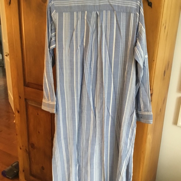 Tommy Bahama blue white midi shirtdress M - Picture 3 of 3